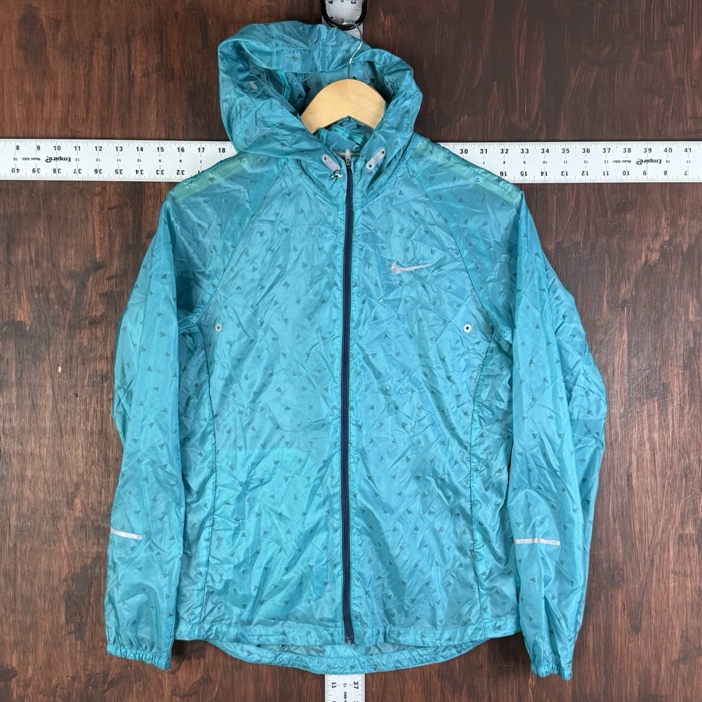Nike Enchanted Impossibly Light Full Zip Running Jacket Green Women's Medium GUC